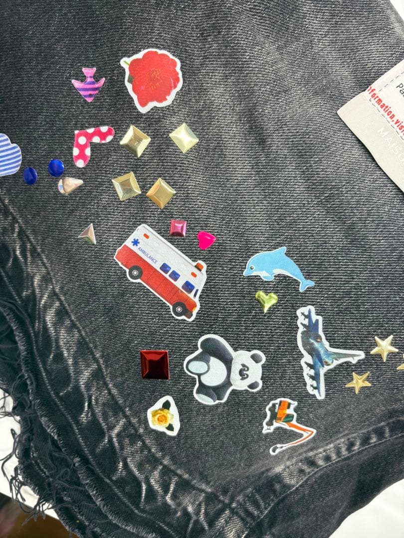 【新品タグ付き】ミハラヤスヒロ ステッカー ショートパンツ36