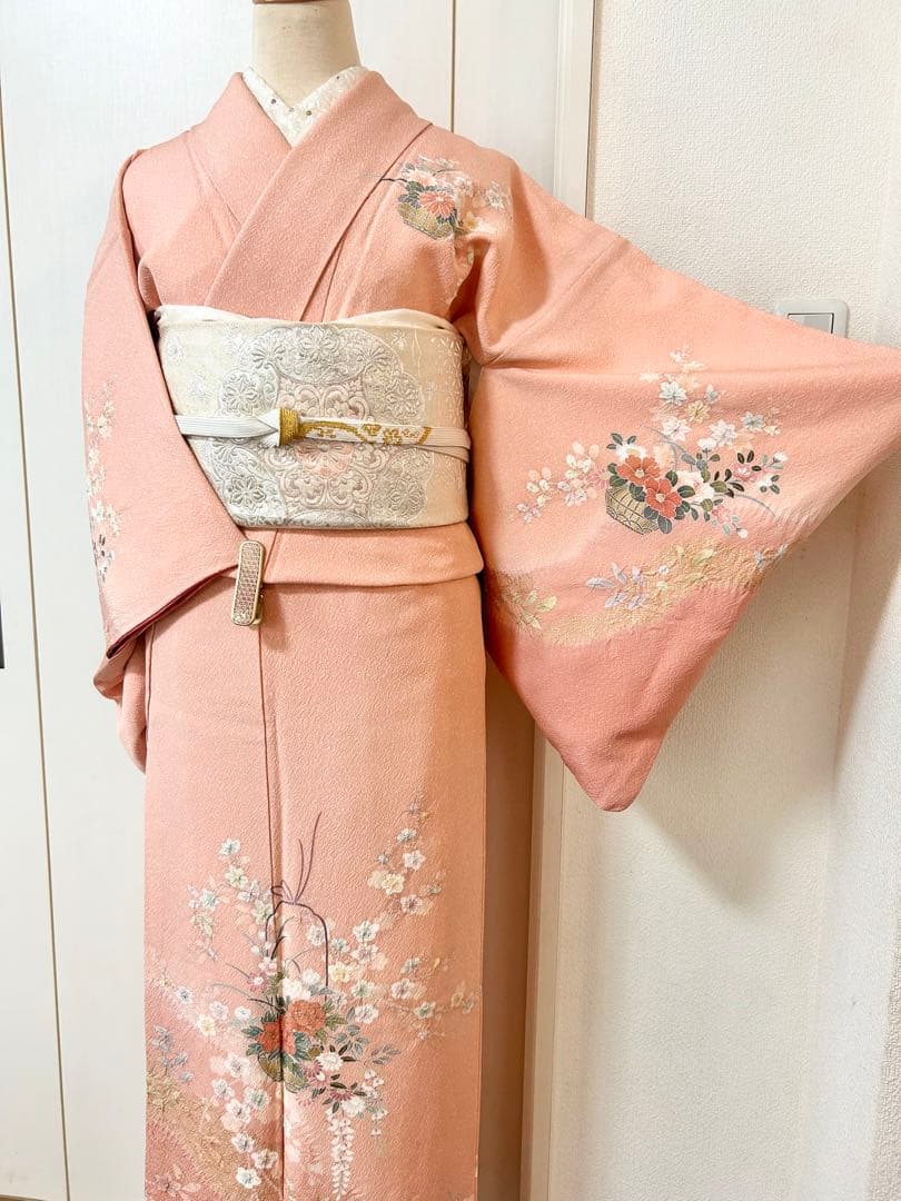 美品　絞り　正絹訪問着　フルセット4点　入学式　七五三　お宮参り　結婚式