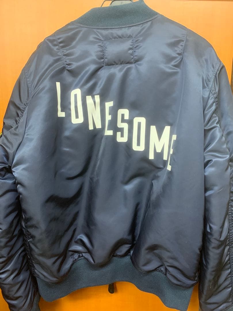 し*ら様 MA-1ジャケット LONESOME ネイビー　ローリングストーンズ