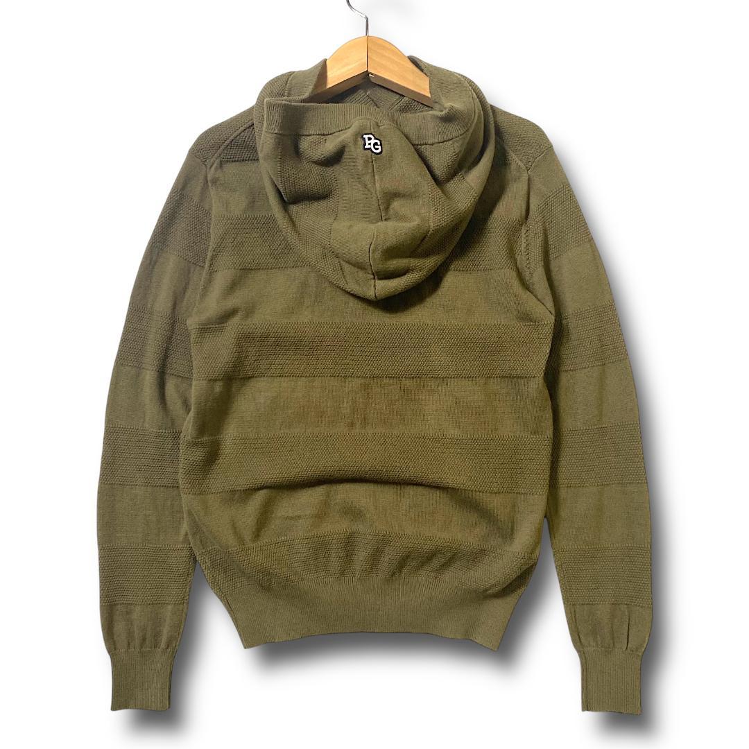 4 定価5.1万 パーリーゲイツ 3WAY ニット プルオーバー セーター 迷彩