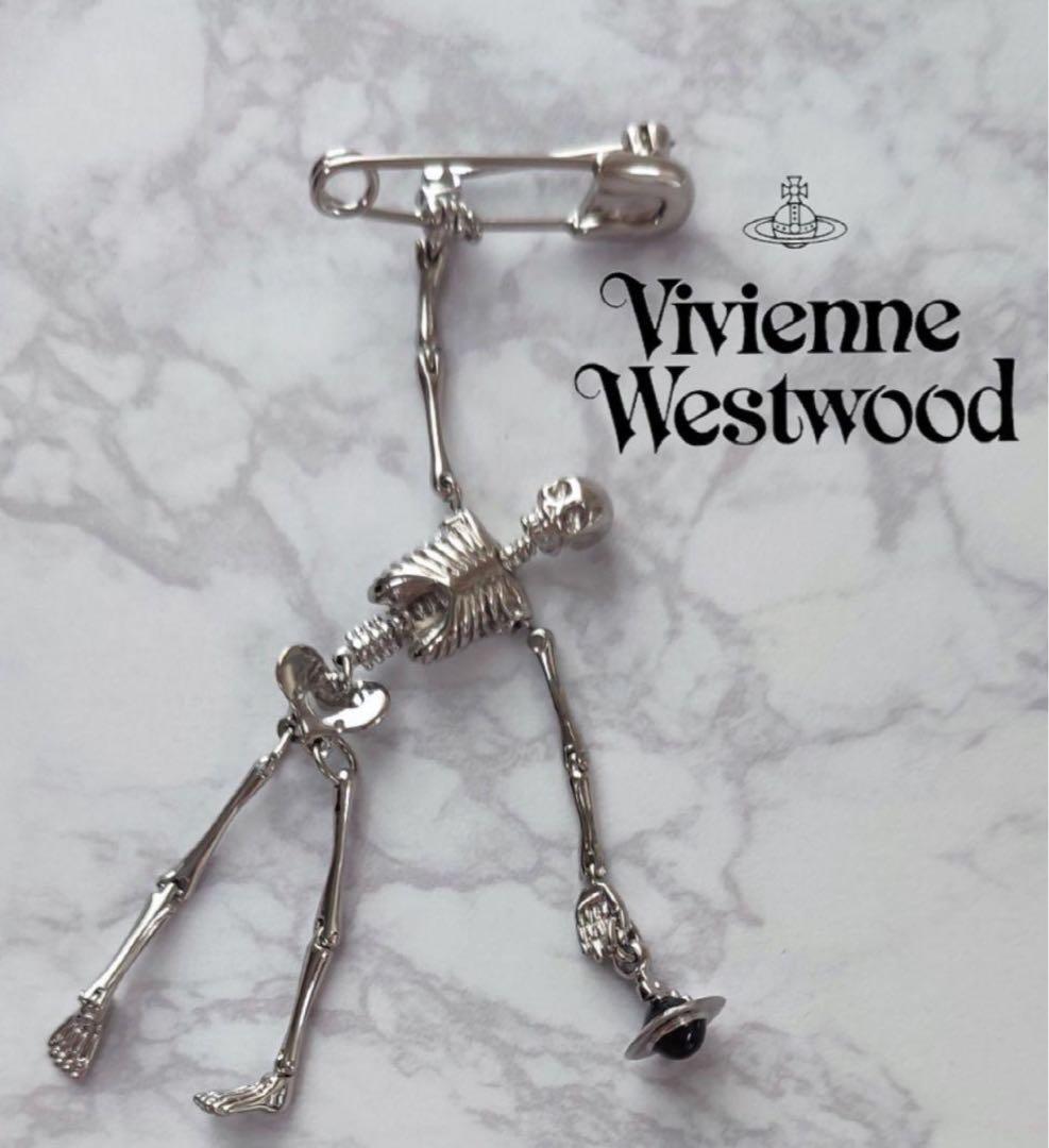 Vivienne Westwood スカル ヴィヴィアン ブローチ シルバー