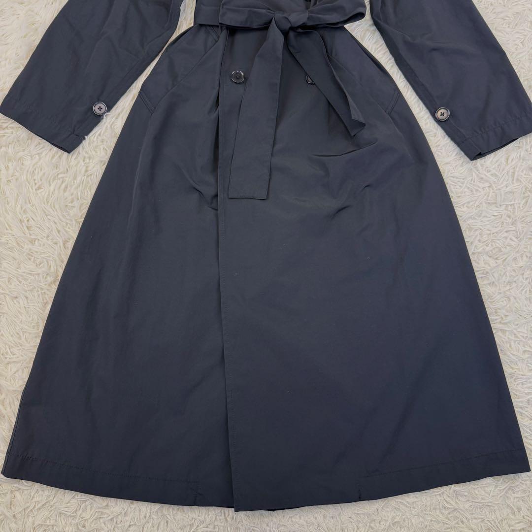 美品 2024 マカフィー コットンポリエステルウェザー トレンチコート 紺 M