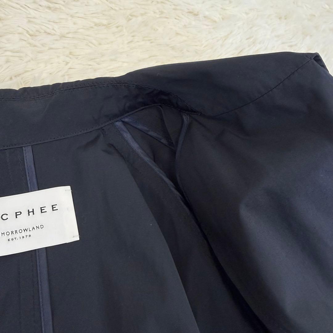 美品 2024 マカフィー コットンポリエステルウェザー トレンチコート 紺 M