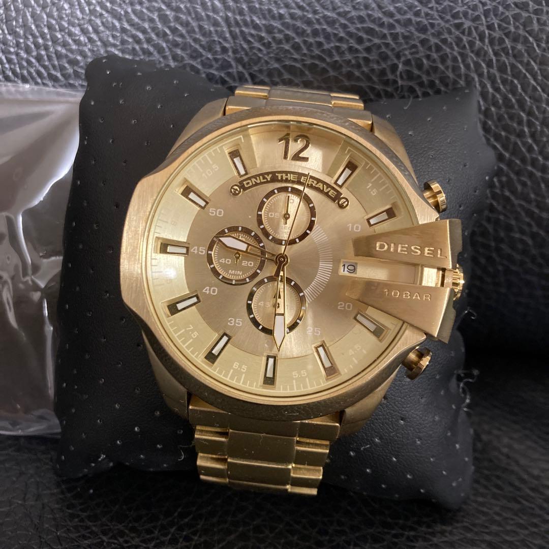 【準美品】 ディーゼル DZ-4360 ゴールド 稼働品 腕時計 y2k