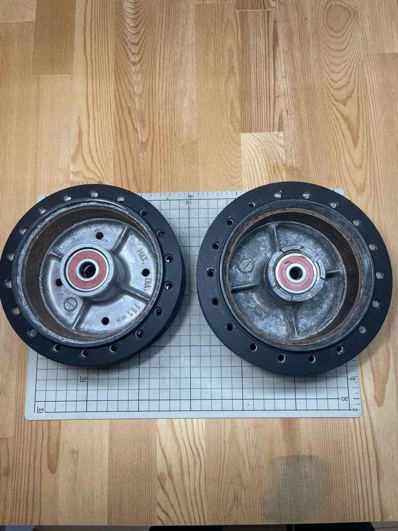 カブ　c50 ホイールハブ　スポーク穴拡張品　ブレーキパネルセット GO