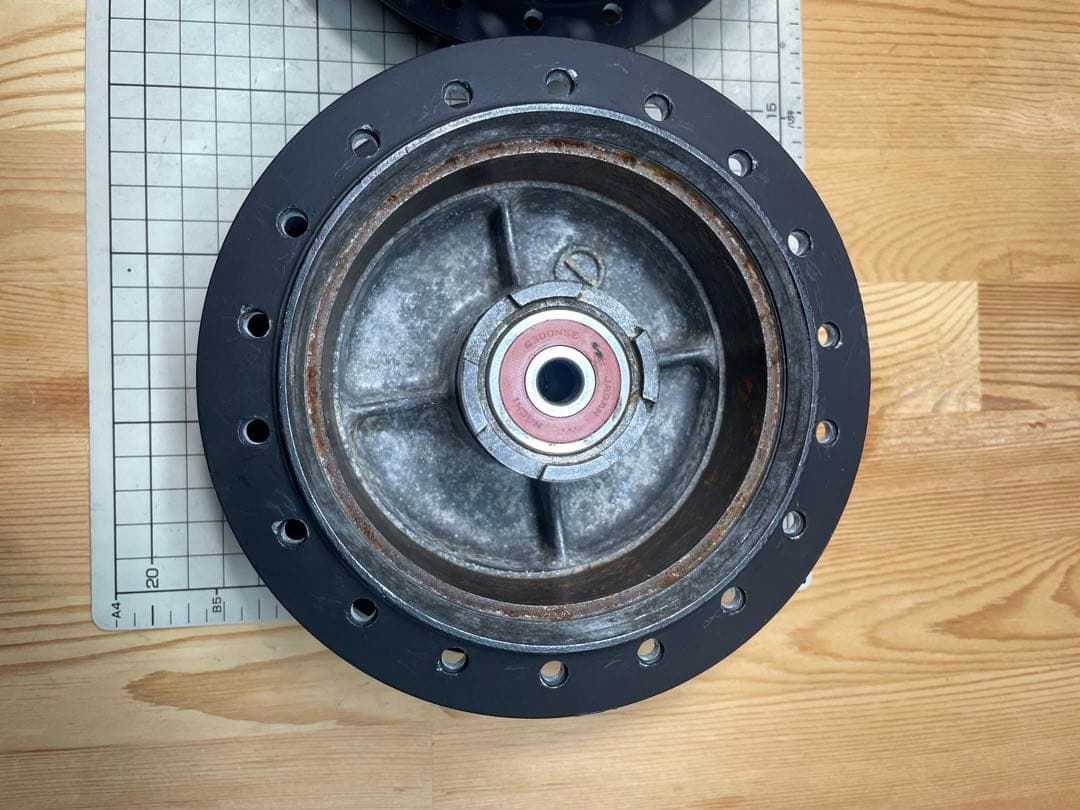 カブ　c50 ホイールハブ　スポーク穴拡張品　ブレーキパネルセット GO