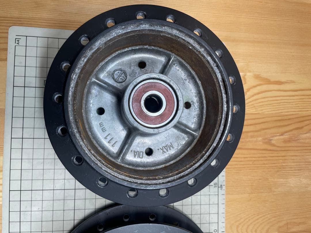 カブ　c50 ホイールハブ　スポーク穴拡張品　ブレーキパネルセット GO