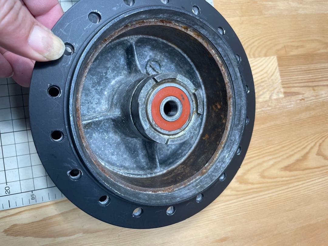 カブ　c50 ホイールハブ　スポーク穴拡張品　ブレーキパネルセット GO