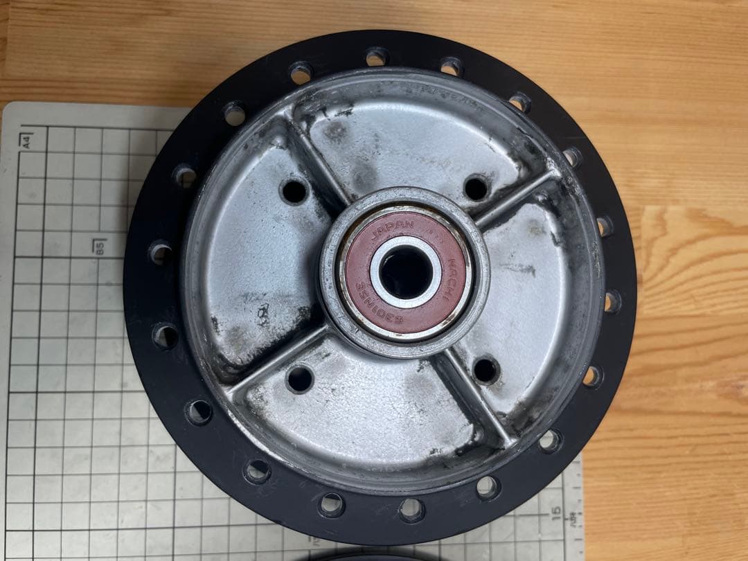 カブ　c50 ホイールハブ　スポーク穴拡張品　ブレーキパネルセット GO