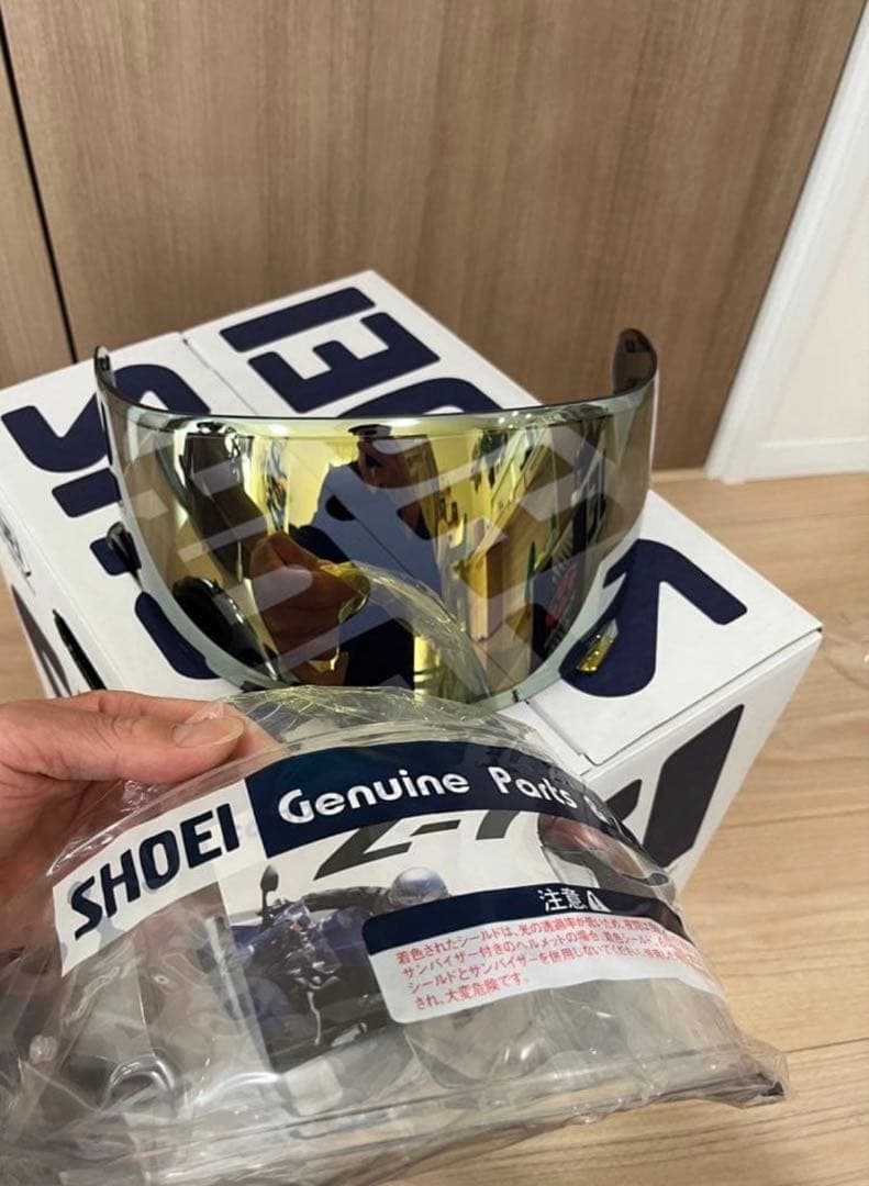 SHOEI Z-7 艶あり黒 Ｌサイズ ゴールド・シルバーミラー付き