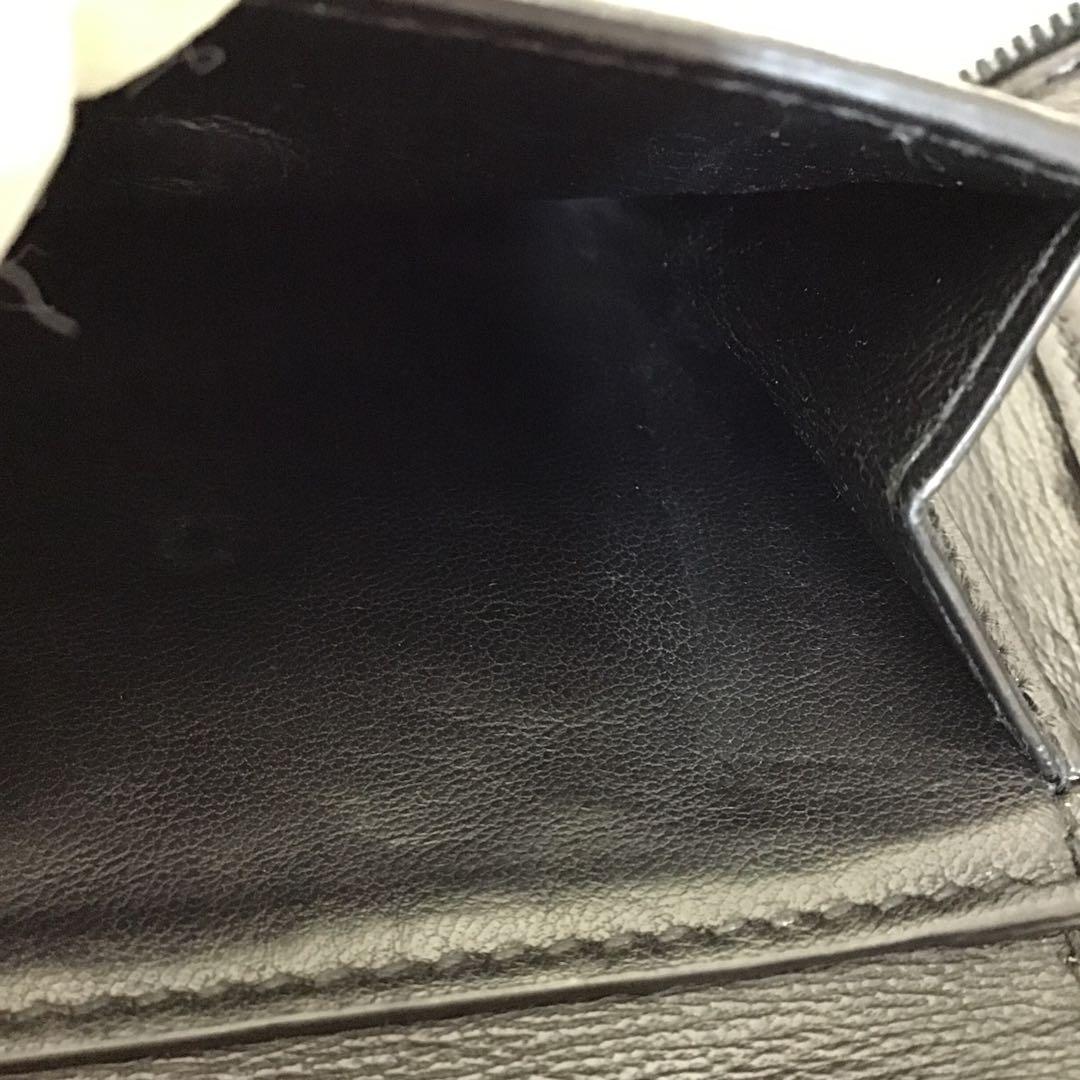 ❣️バレンシアガ❣️レザークロコ型押しラウンドファスナー財布　580838 ブラック