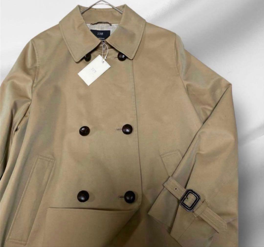 大きいサイズ！新品タグ付き/23区/Aライン/ショートコート44