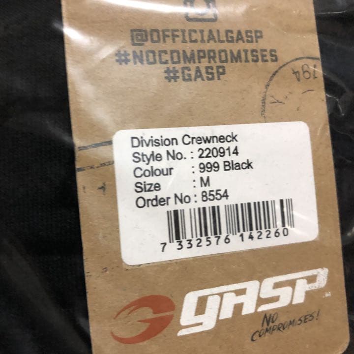 gasp ディビジョンクリューネック　ブラック　M