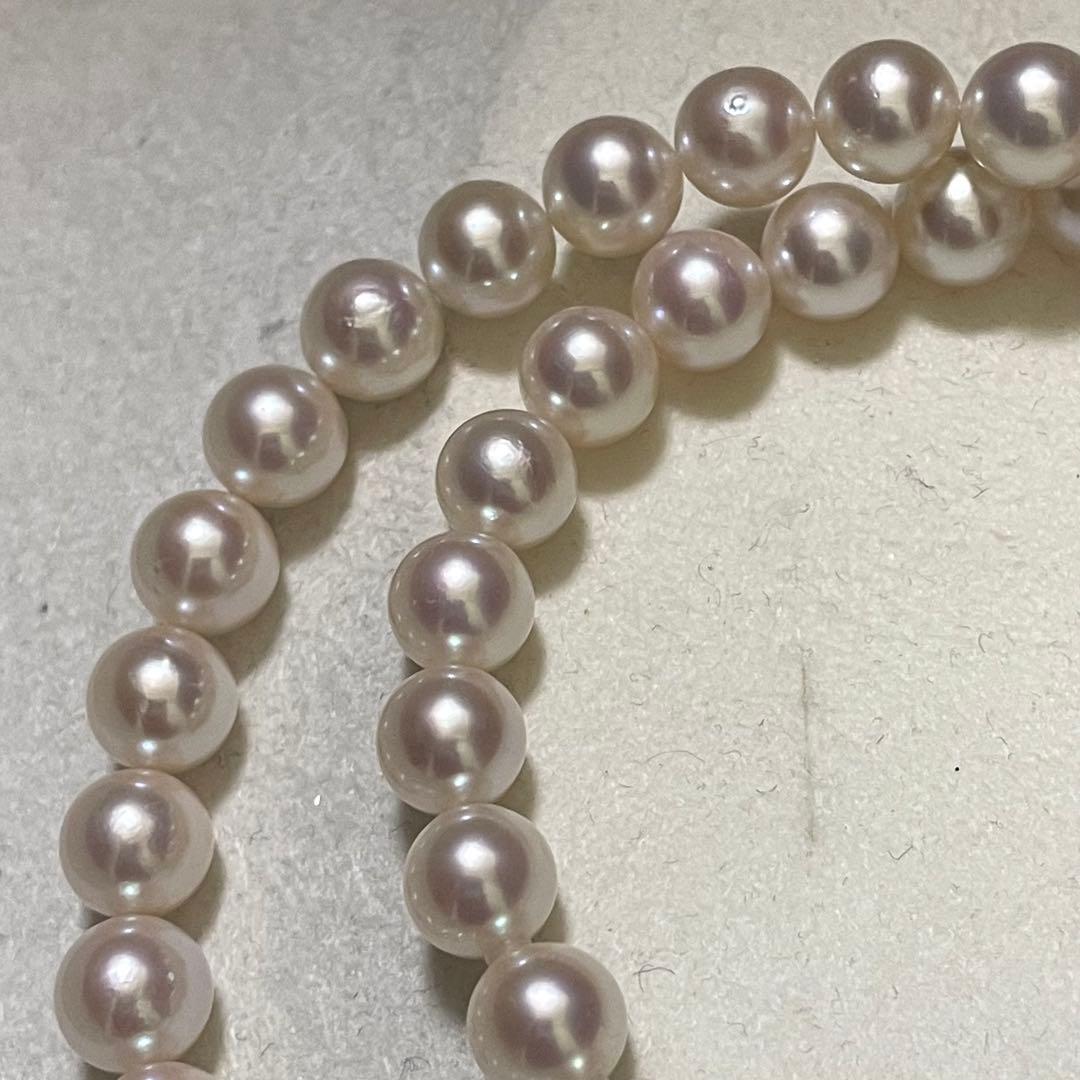 【テリ強✨極美品】 あこや真珠 ネックレス 7.0-7.5 アコヤパール 本真珠