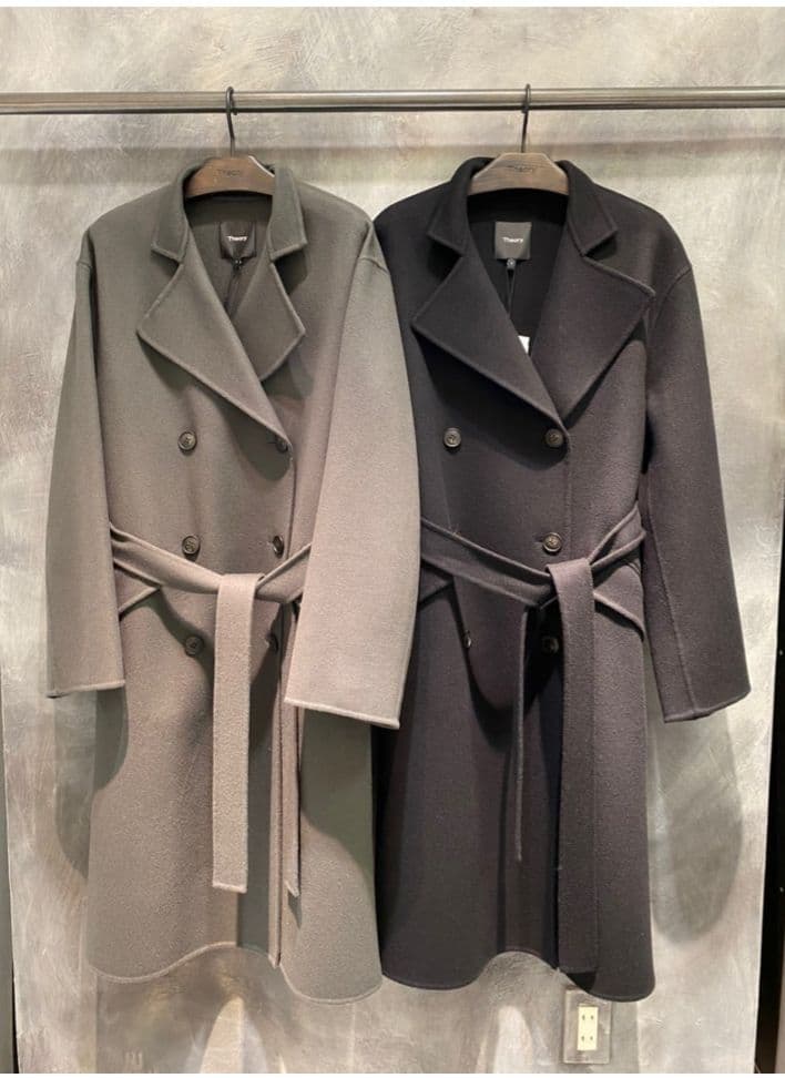 Theory ダブルフェイス ベルト　ロングコート