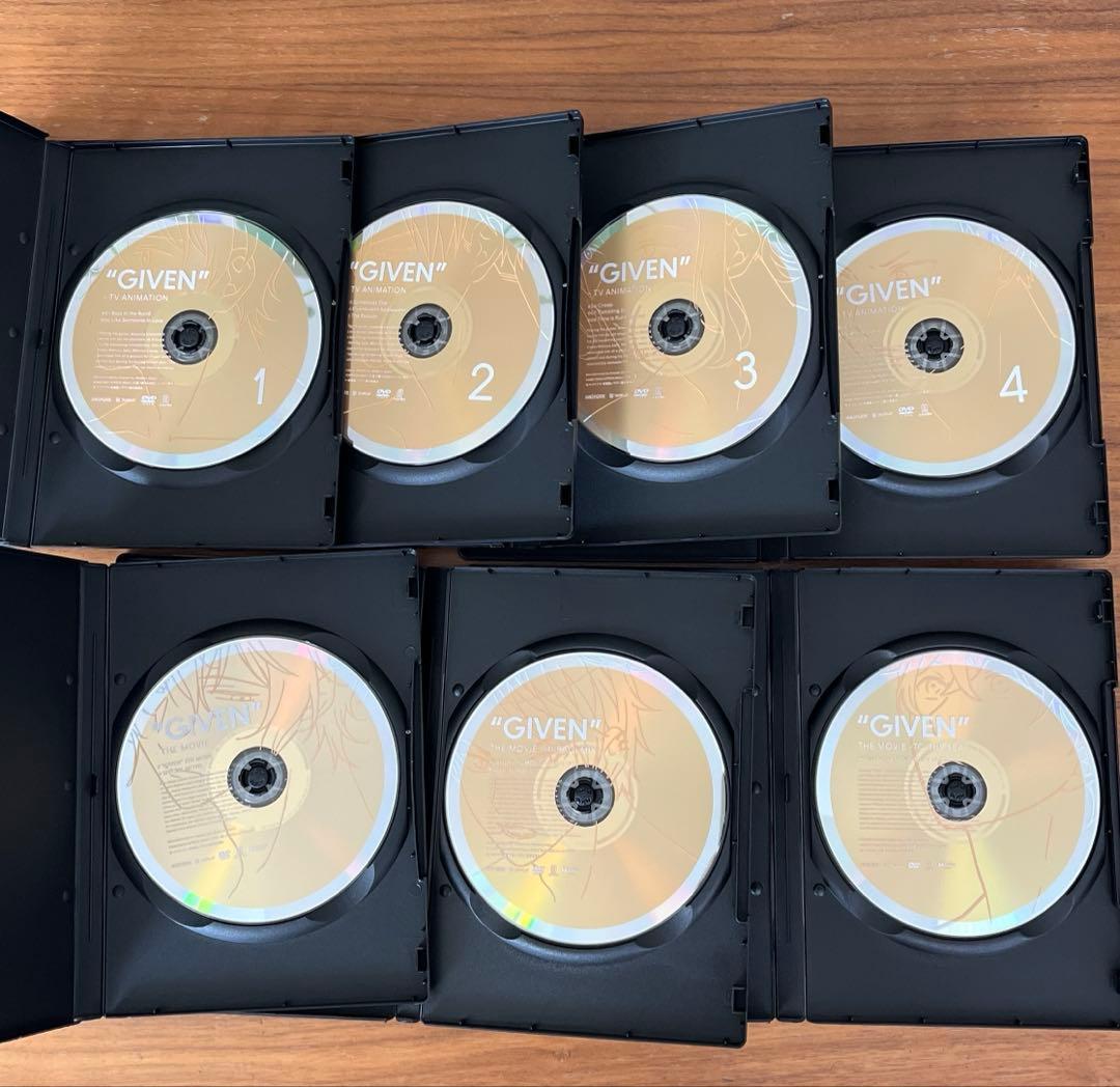 ギヴン 全4巻＋映画 ギヴン＋柊mix＋海へ DVD 7本セット　新品ケース付き