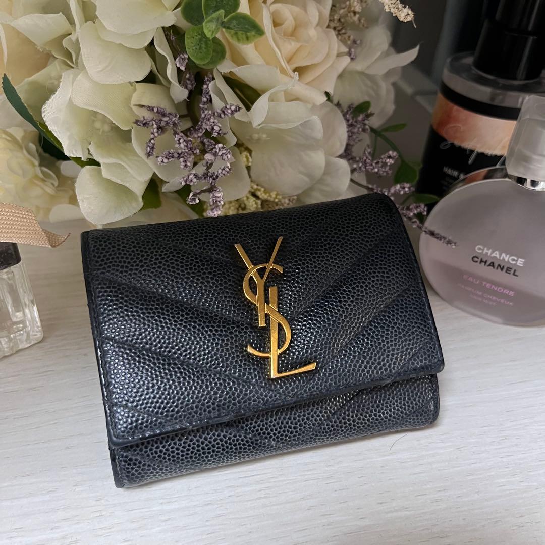 YSL ブラック レザー 6連 キーケース