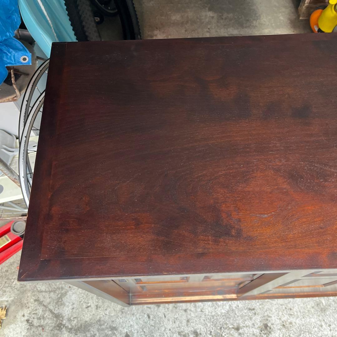 【北海道民芸家具】重厚な樺材のシューズボックス 下駄箱 靴箱 収納 レトロ