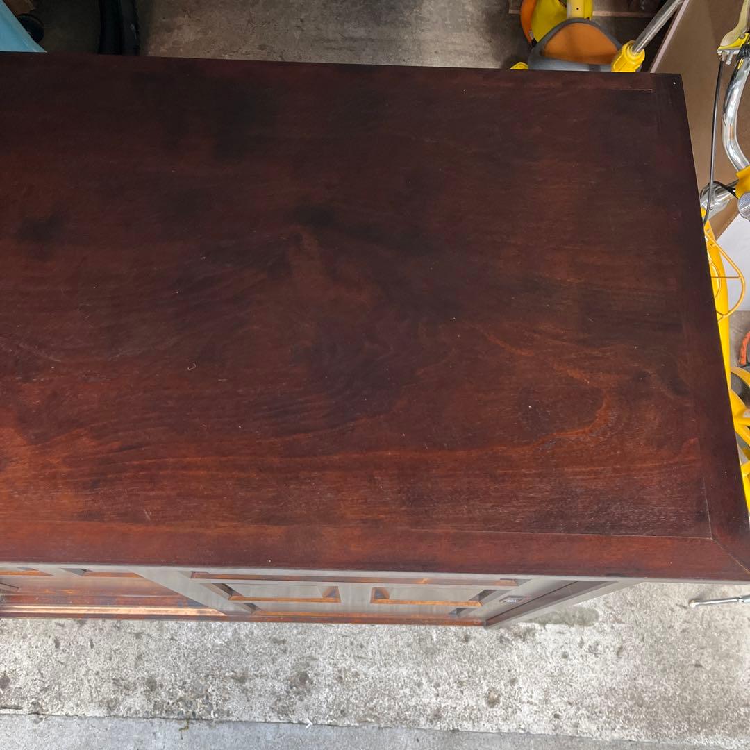 【北海道民芸家具】重厚な樺材のシューズボックス 下駄箱 靴箱 収納 レトロ