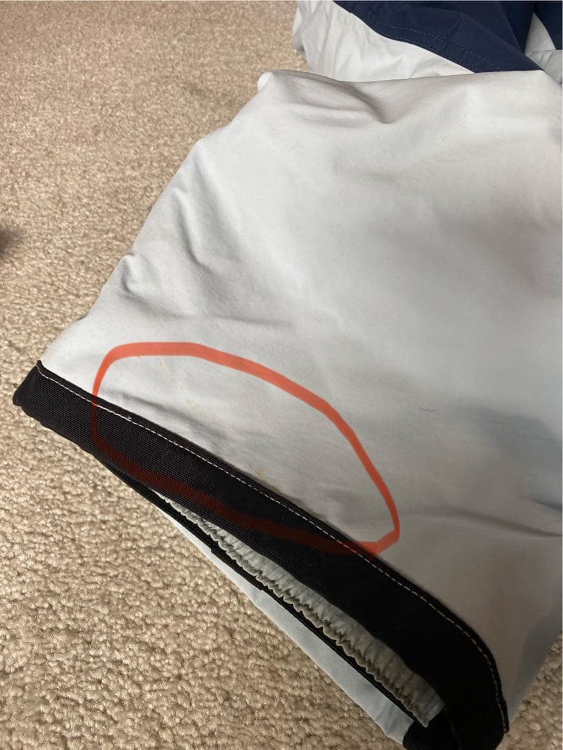 Kids BURTON XL スノーボードウェア フード付き　水色/ネイビー