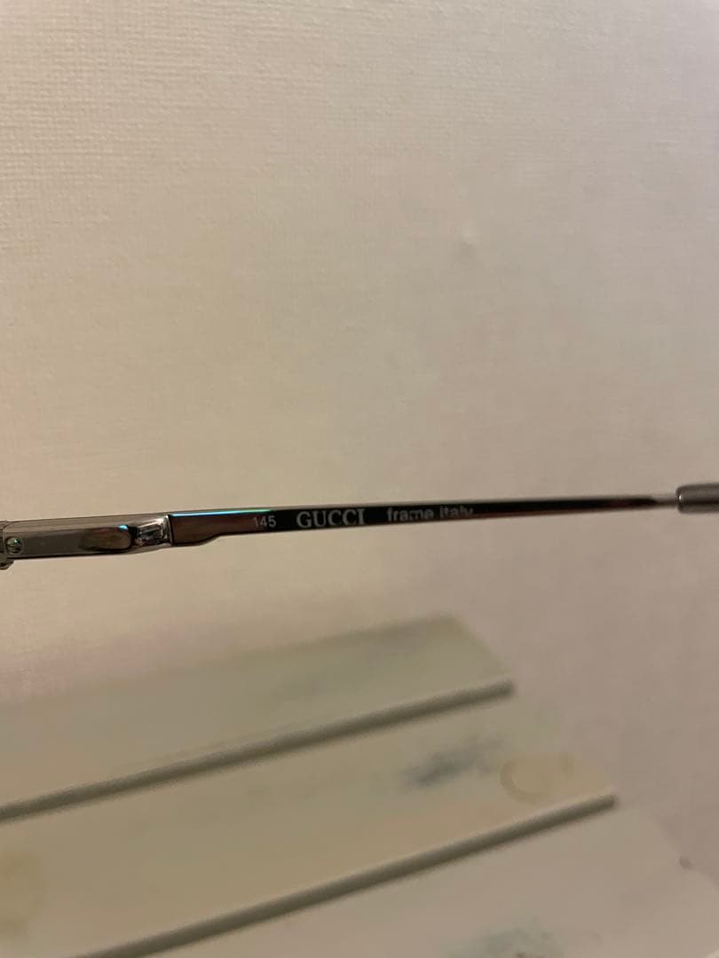 【限定期間値下げ:超美品&希少】GUCCI スクエアサングラス クリアレンズ