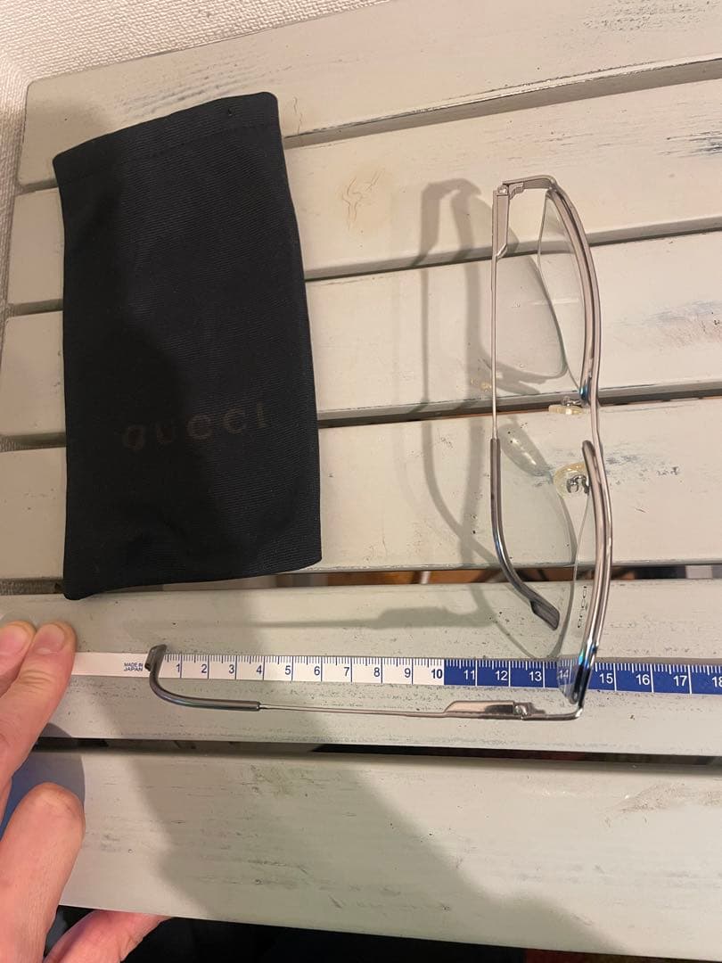 【限定期間値下げ:超美品&希少】GUCCI スクエアサングラス クリアレンズ