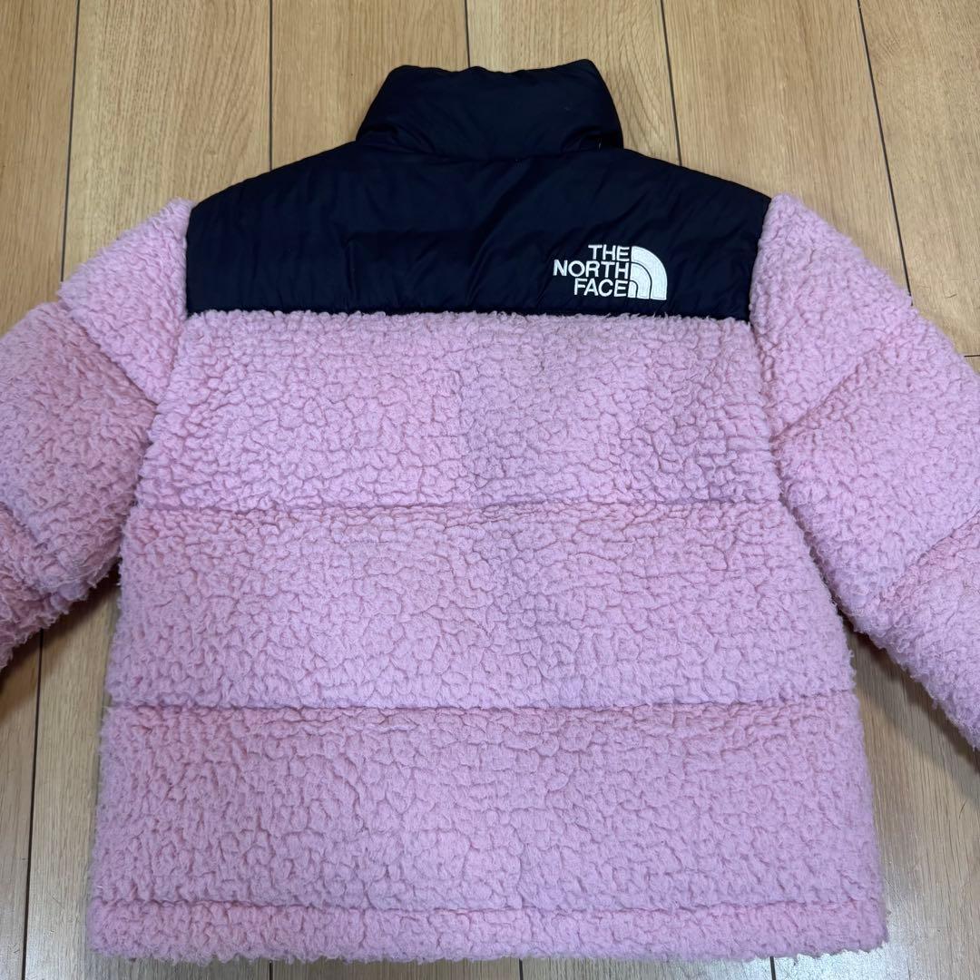ノースフェイス ボアフリース ハイブリッドダウンジャケット ピンク 140
