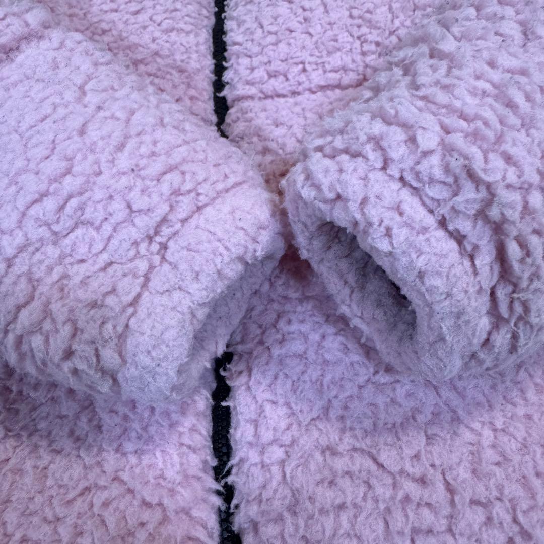 ノースフェイス ボアフリース ハイブリッドダウンジャケット ピンク 140