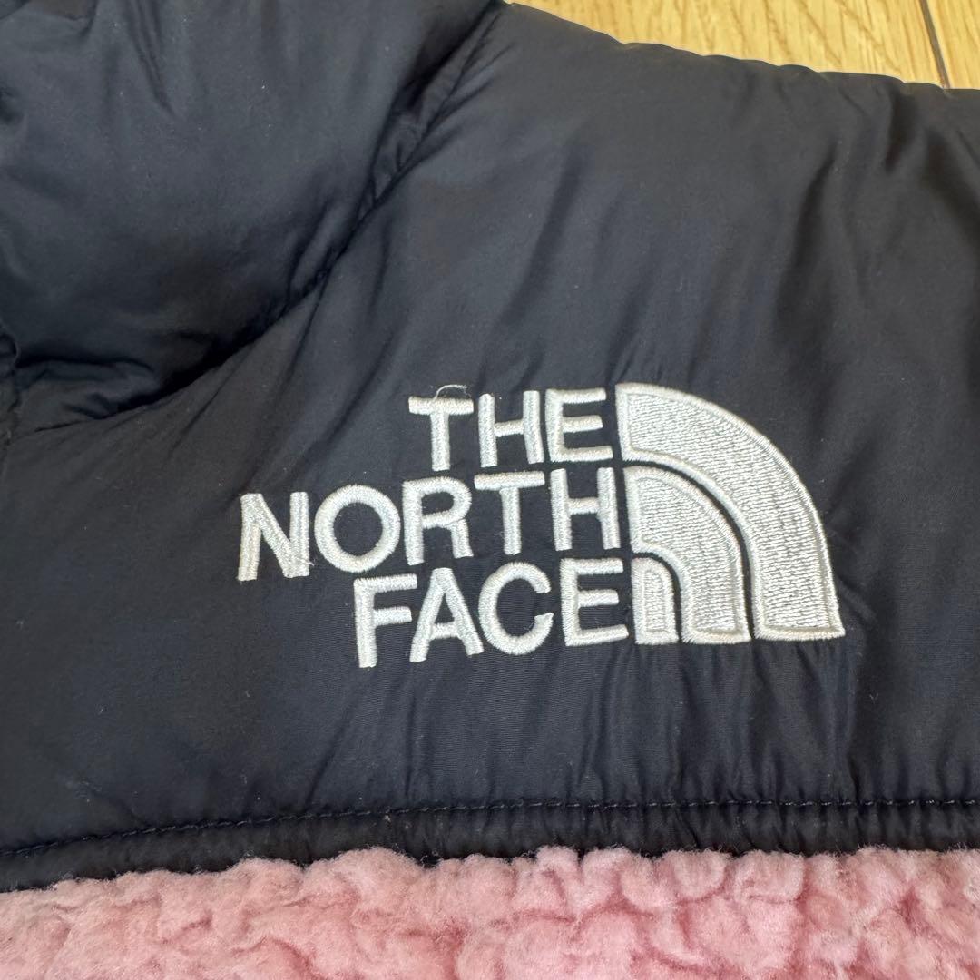 ノースフェイス ボアフリース ハイブリッドダウンジャケット ピンク 140