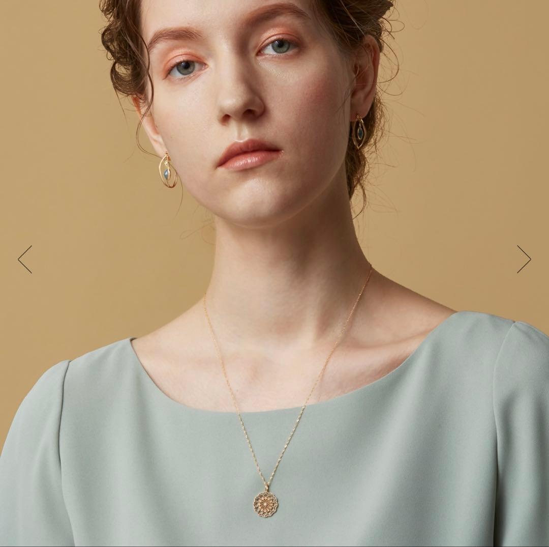 agete アガット K10 ダイヤモンド　ネックレス　チャーム　透かし　新品