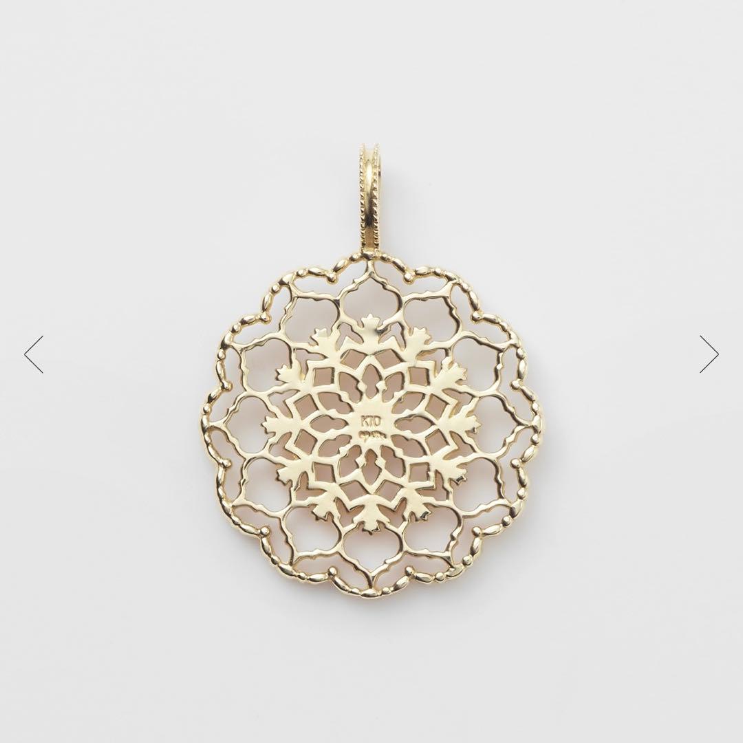 agete アガット K10 ダイヤモンド　ネックレス　チャーム　透かし　新品