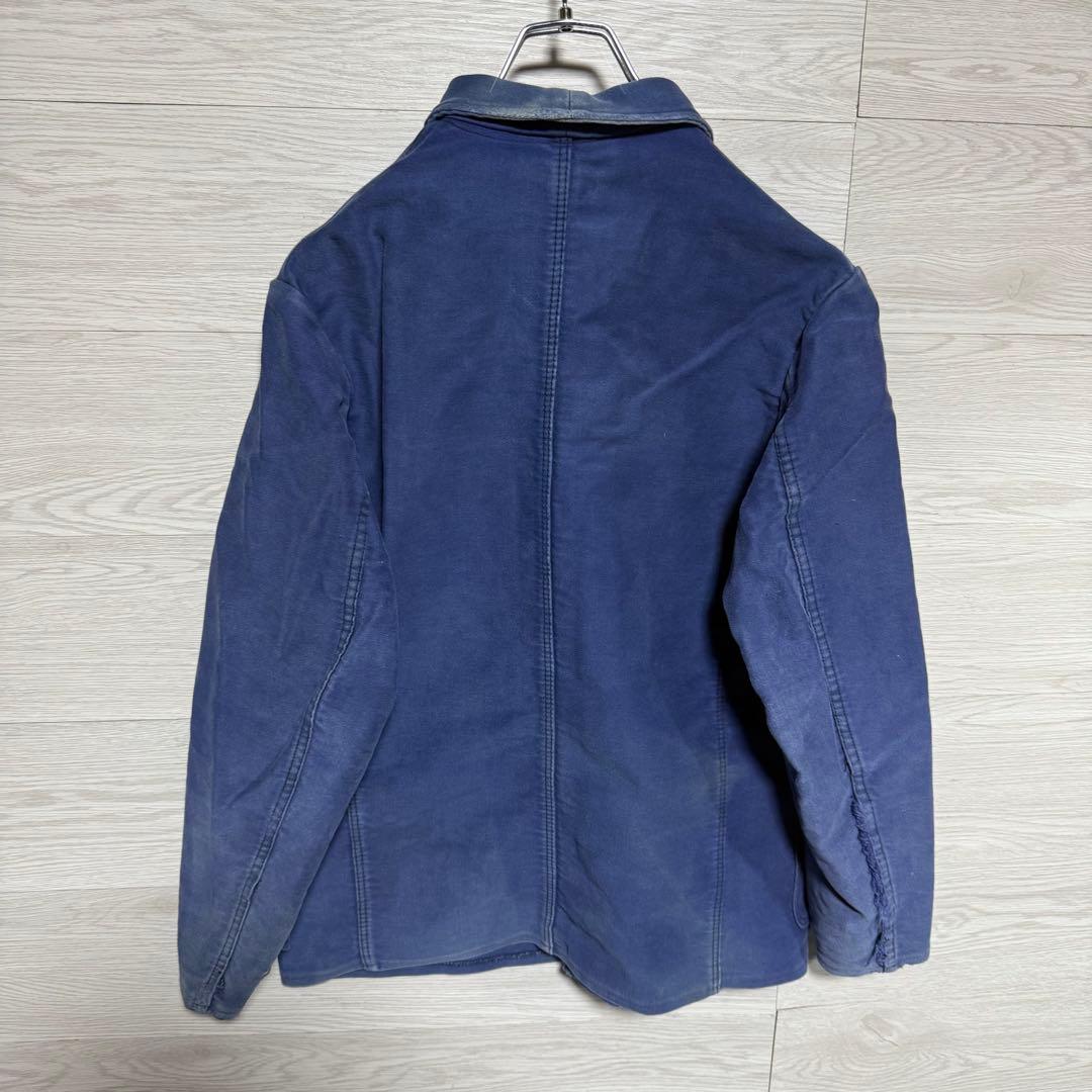 50s〜60s フレンチワークジャケット モールスキン フランス製 フェード