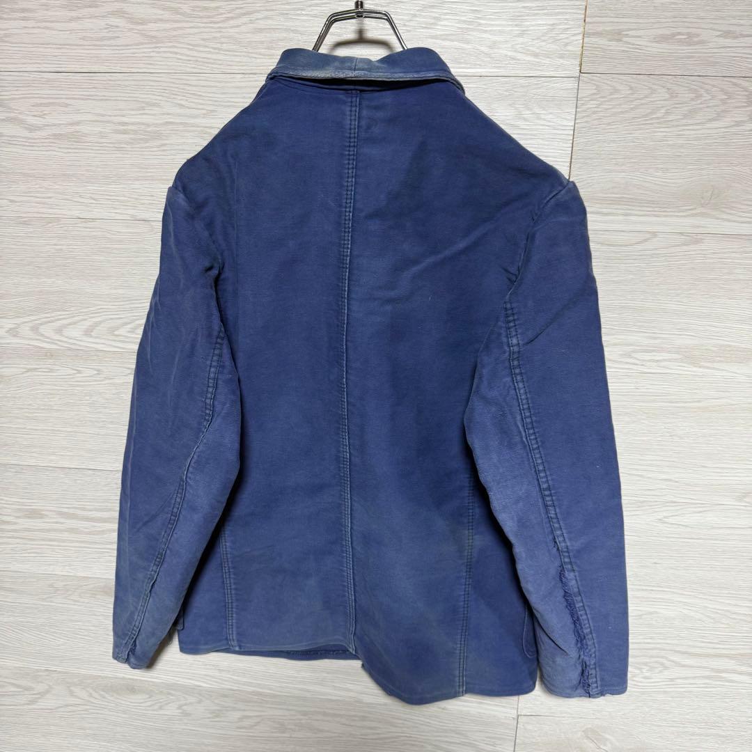 50s〜60s フレンチワークジャケット モールスキン フランス製 フェード