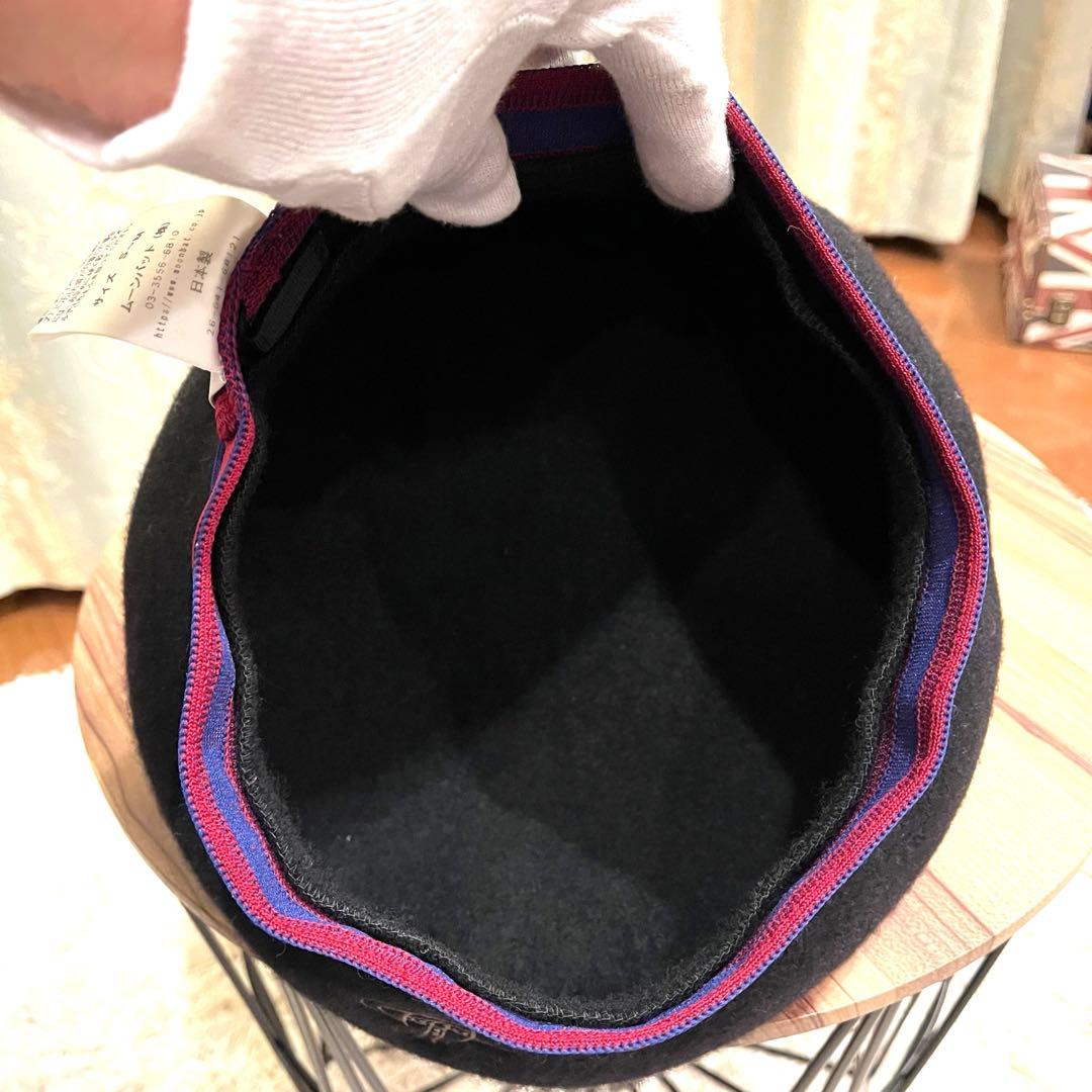 ✨希少✨良品✨ヴィヴィアンウエストウッド ベレー帽 ウール オーブ刺繍 ブラック