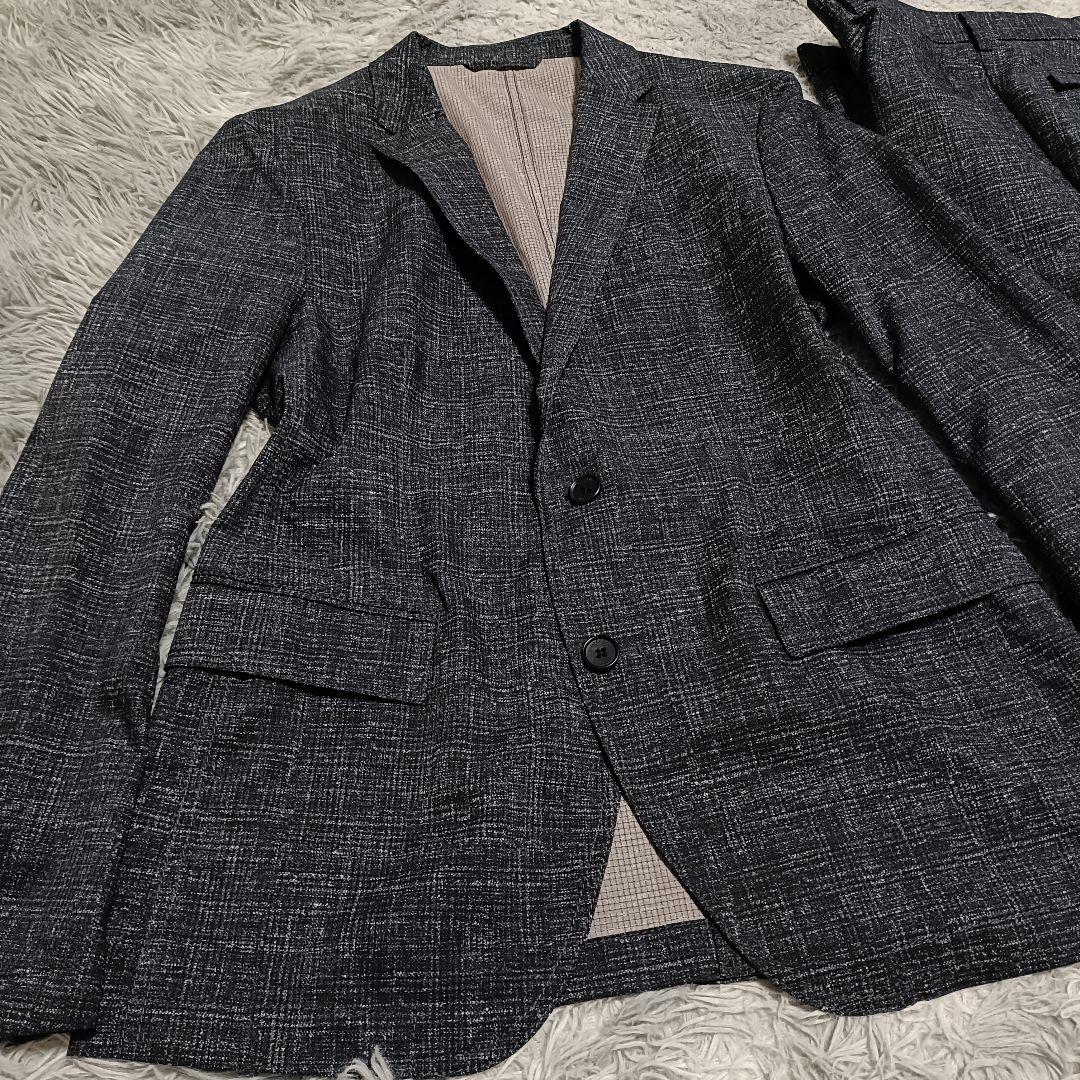 ジョゼフオム スーツ セットアップ クールドッツ ストレッチ ネイビー