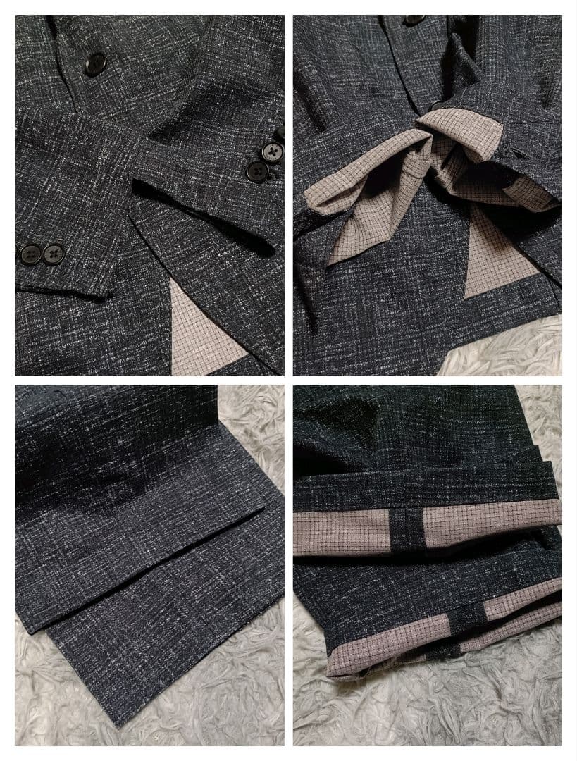 ジョゼフオム スーツ セットアップ クールドッツ ストレッチ ネイビー