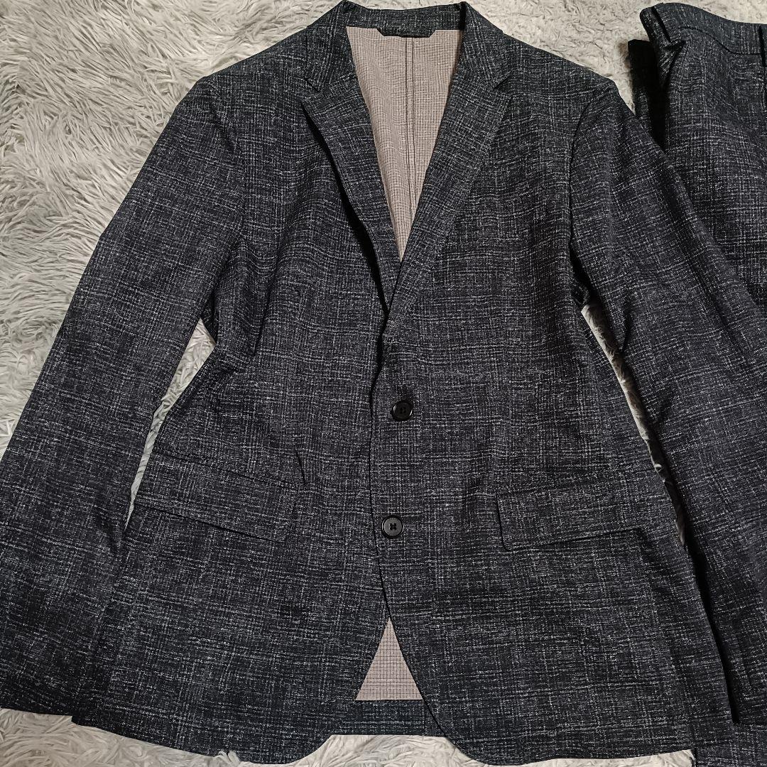 ジョゼフオム スーツ セットアップ クールドッツ ストレッチ ネイビー