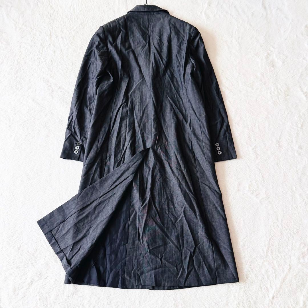 【美品】 マックスマーラ チェスターコート 38 ウール グレー ロング 銀タグ