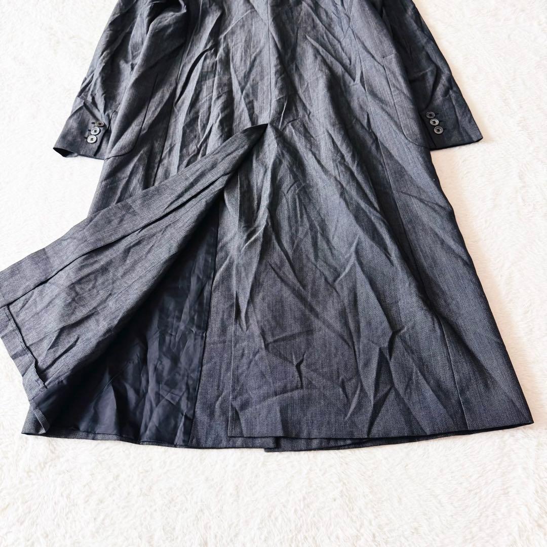 【美品】 マックスマーラ チェスターコート 38 ウール グレー ロング 銀タグ