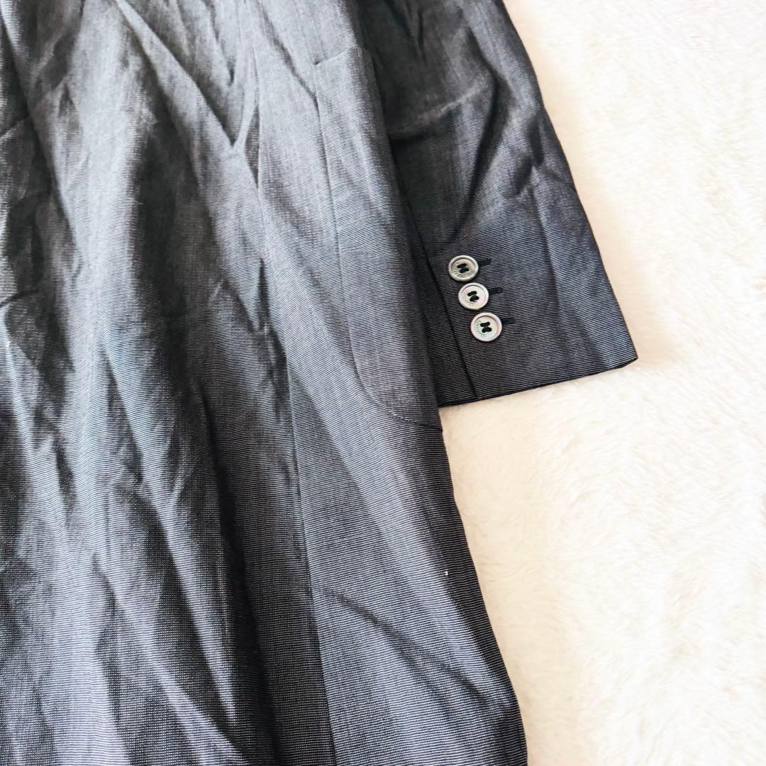 【美品】 マックスマーラ チェスターコート 38 ウール グレー ロング 銀タグ