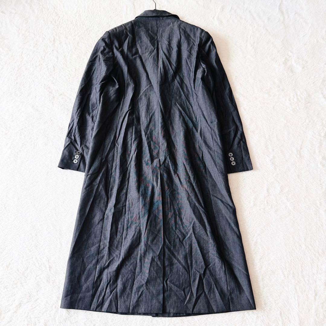 【美品】 マックスマーラ チェスターコート 38 ウール グレー ロング 銀タグ