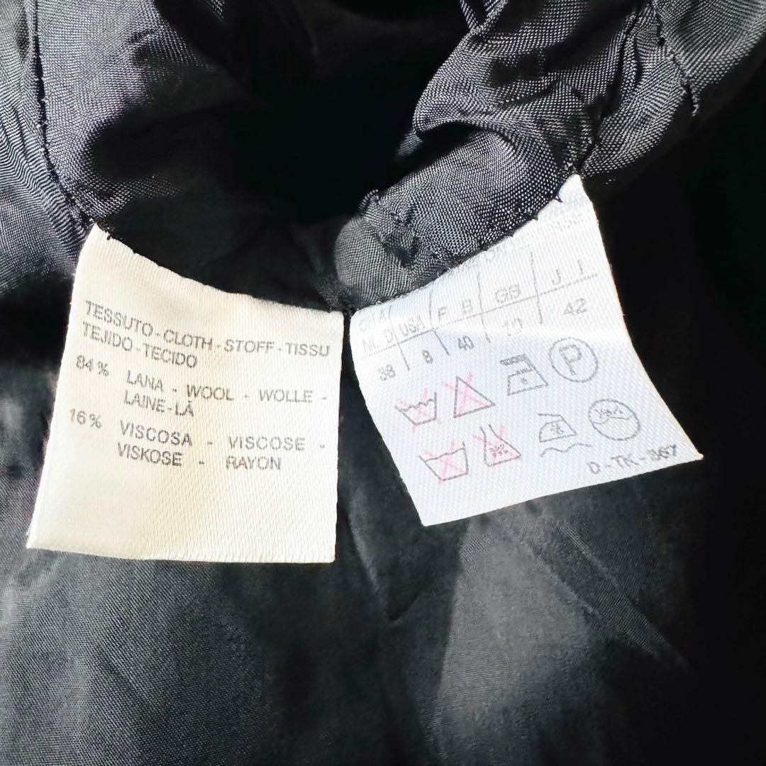 【美品】 マックスマーラ チェスターコート 38 ウール グレー ロング 銀タグ