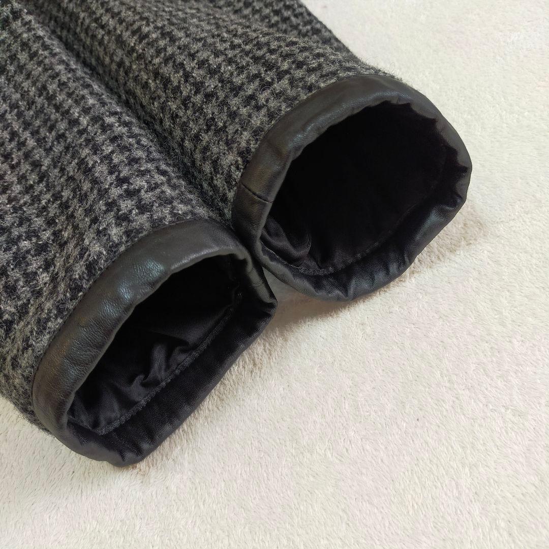 美品　ハリスツイード使用　R.J.B　フラットヘッド　千鳥格子柄　ボアジャケット