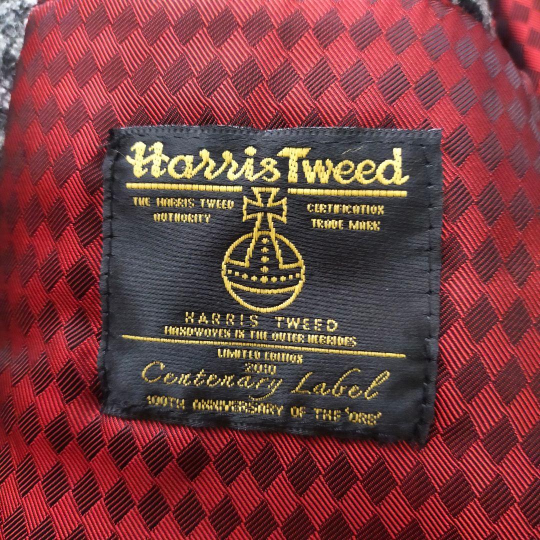 美品　ハリスツイード使用　R.J.B　フラットヘッド　千鳥格子柄　ボアジャケット