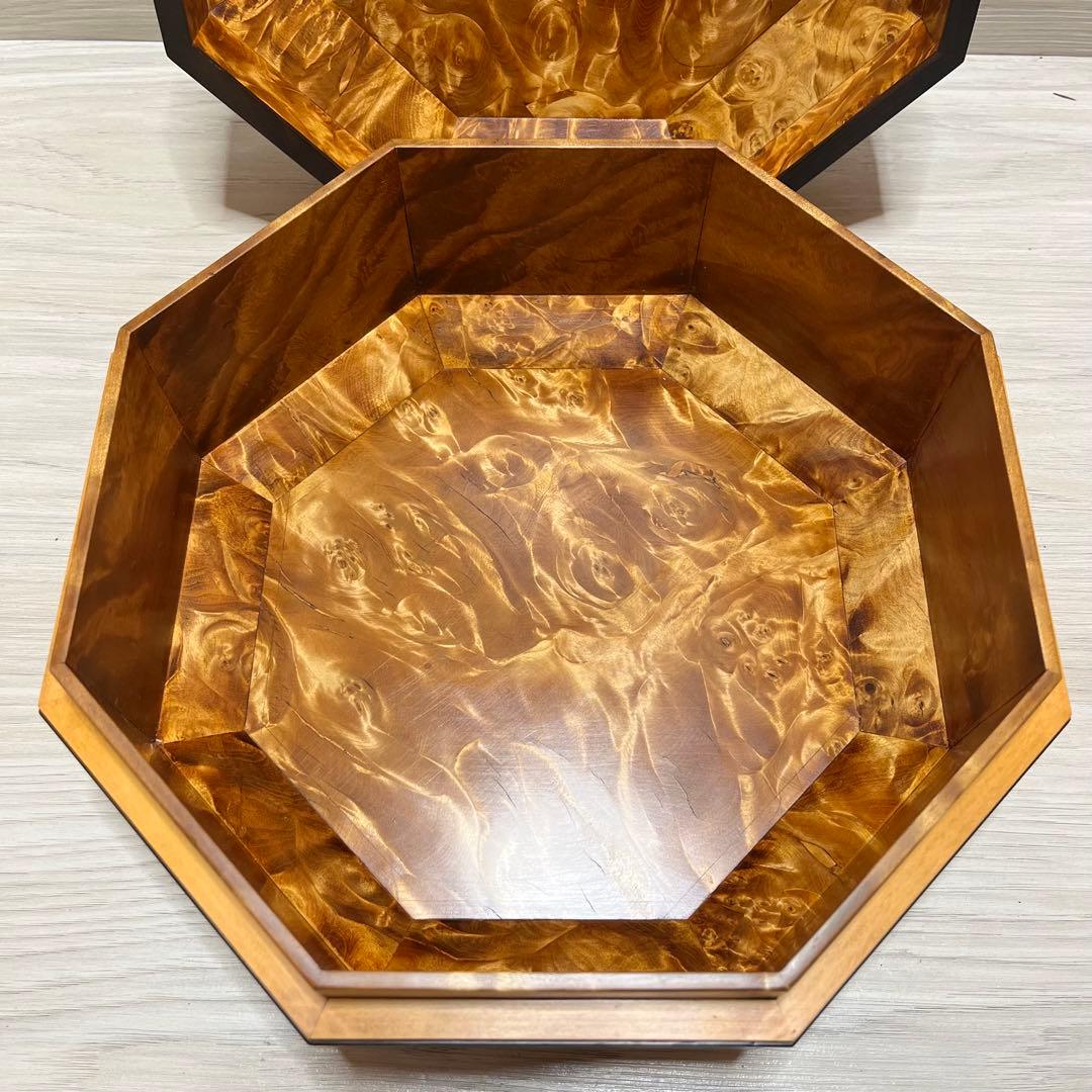 ラ*ラ様 工芸品　栃拭漆八稜筥