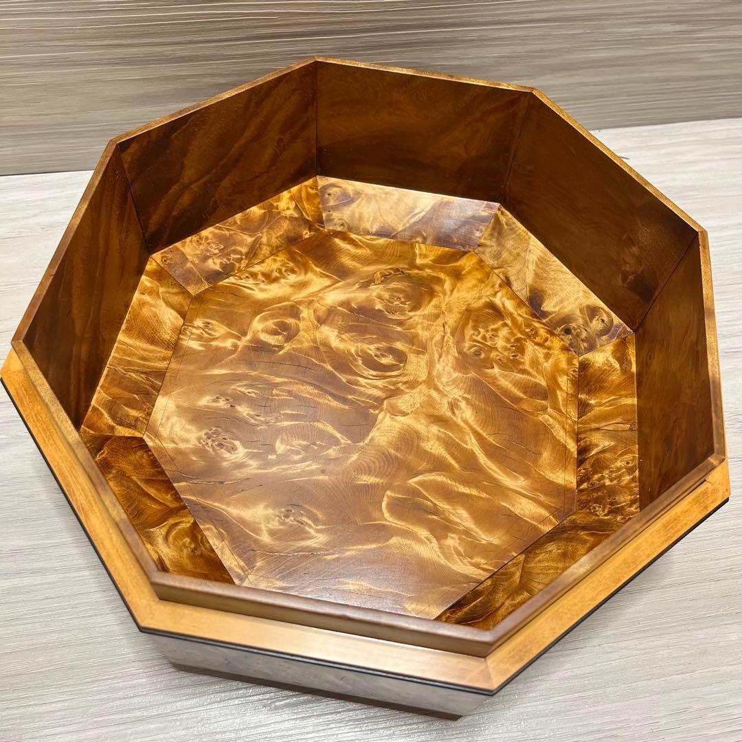 ラ*ラ様 工芸品　栃拭漆八稜筥