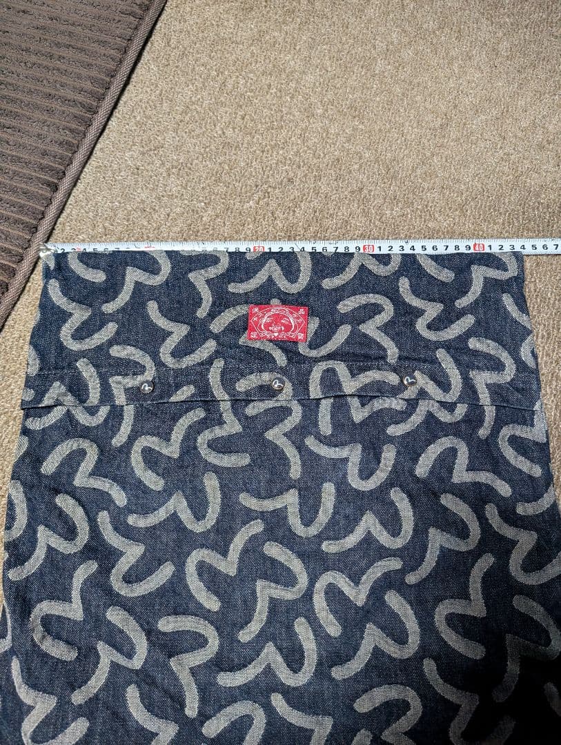 EVISU エヴィス　デニム　カモメ柄クッションカバー