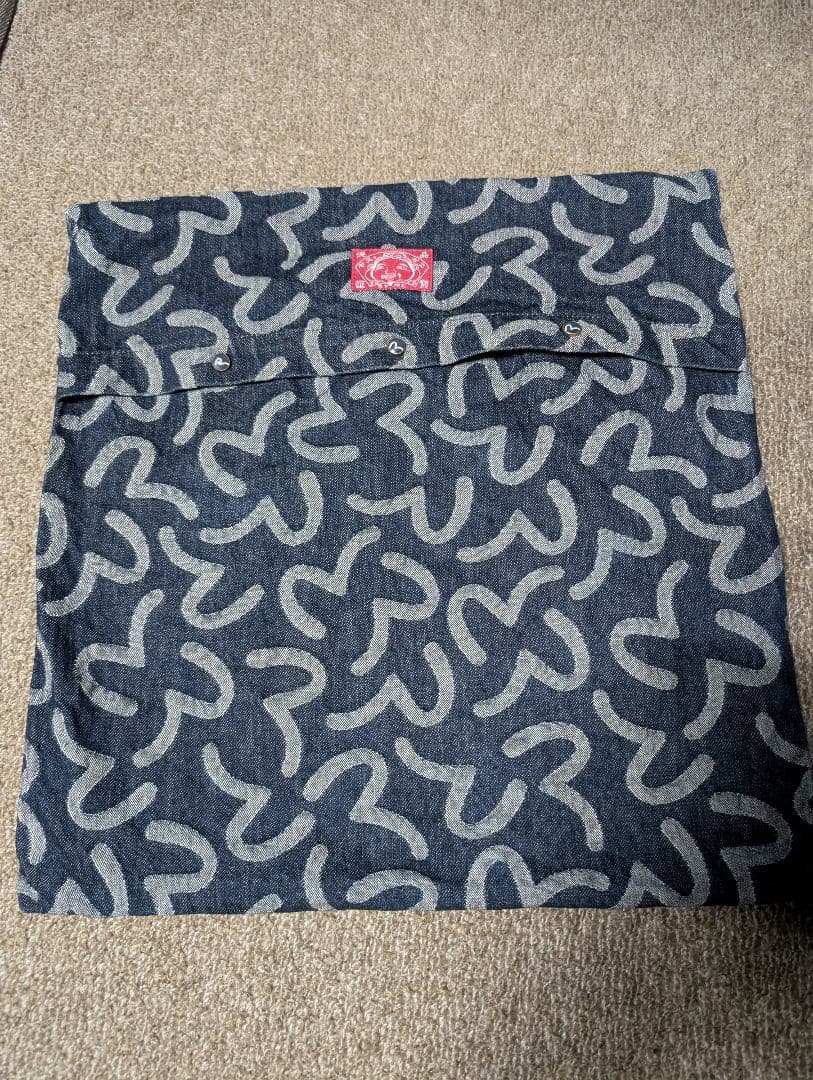 EVISU エヴィス　デニム　カモメ柄クッションカバー
