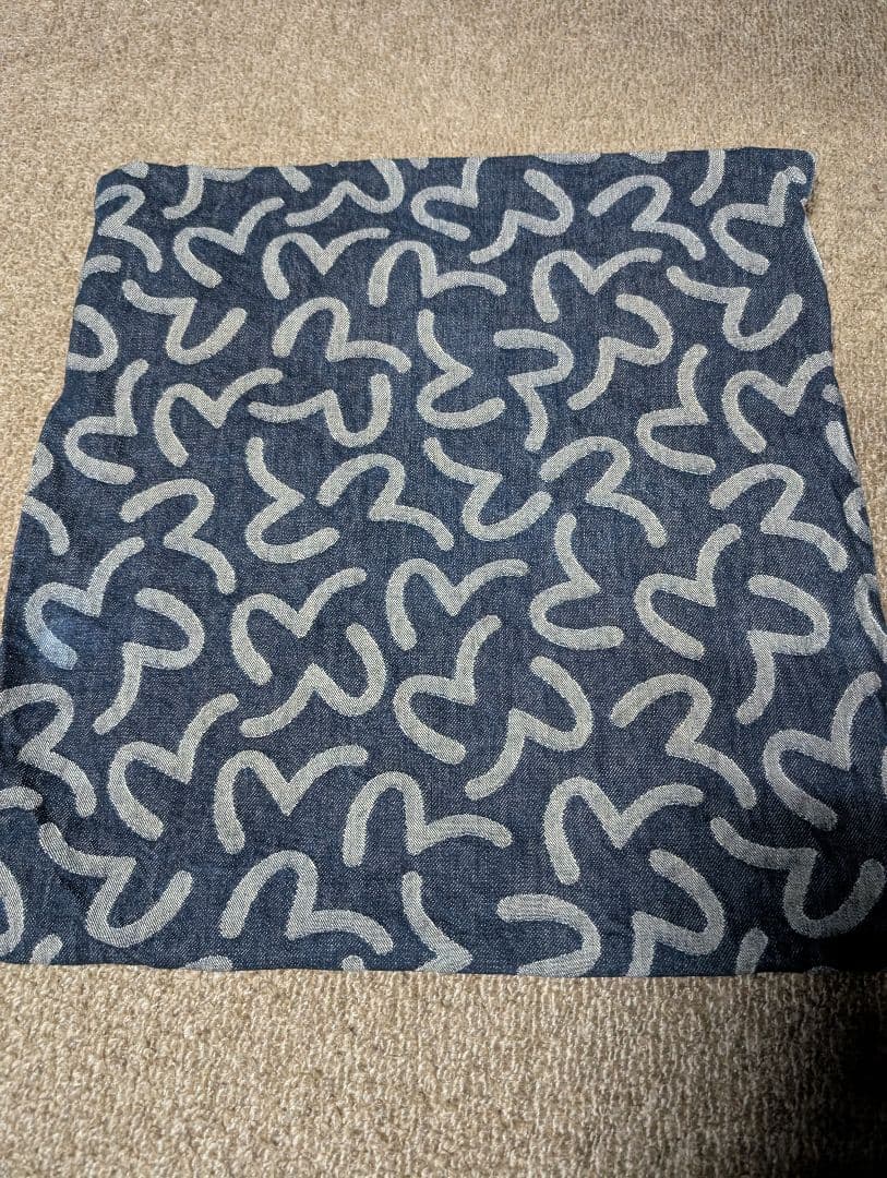 EVISU エヴィス　デニム　カモメ柄クッションカバー