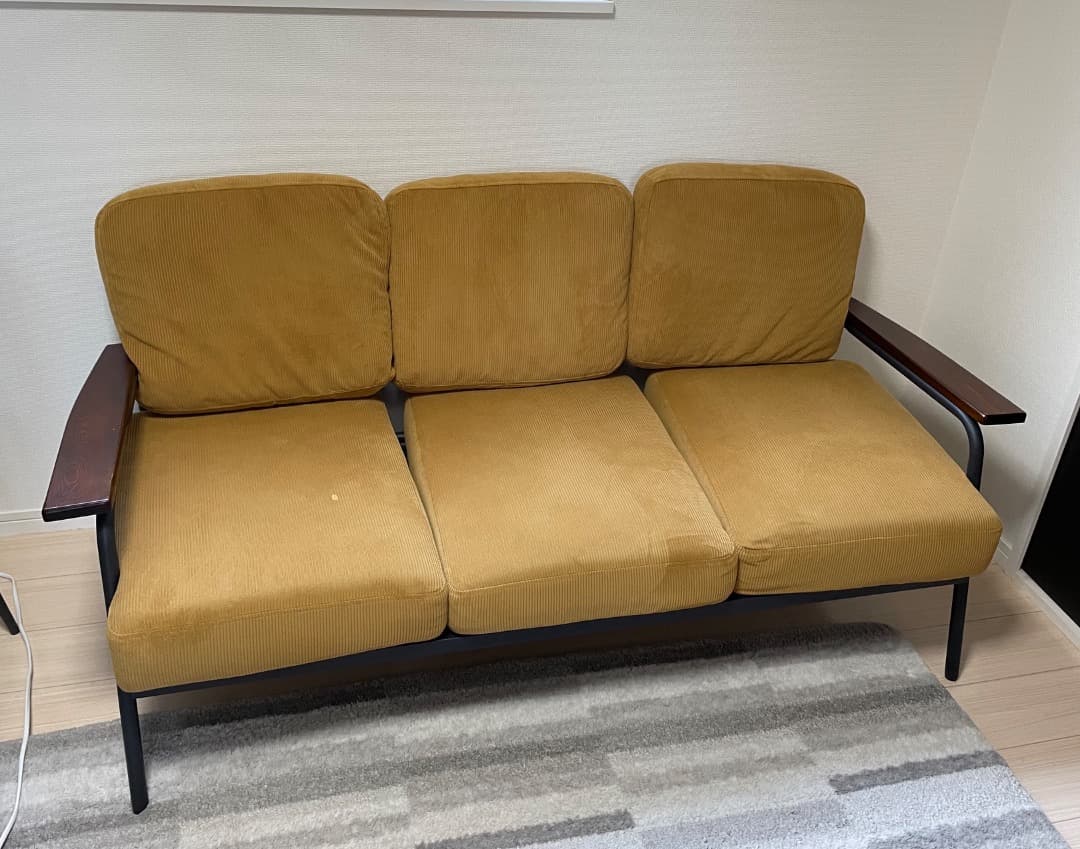 【幅165cm】Basquiat 3人掛けコーデュロイソファ